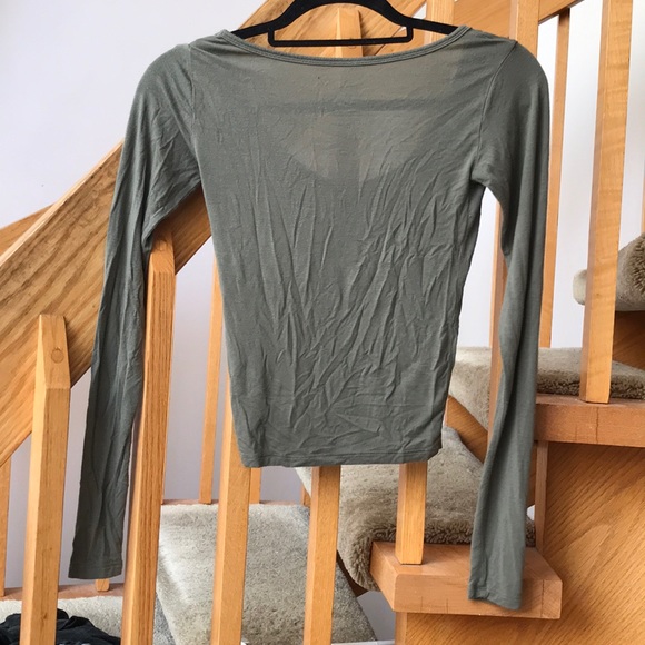 Olive Green Long-Sleeved Shirt - Picture 2 of 2